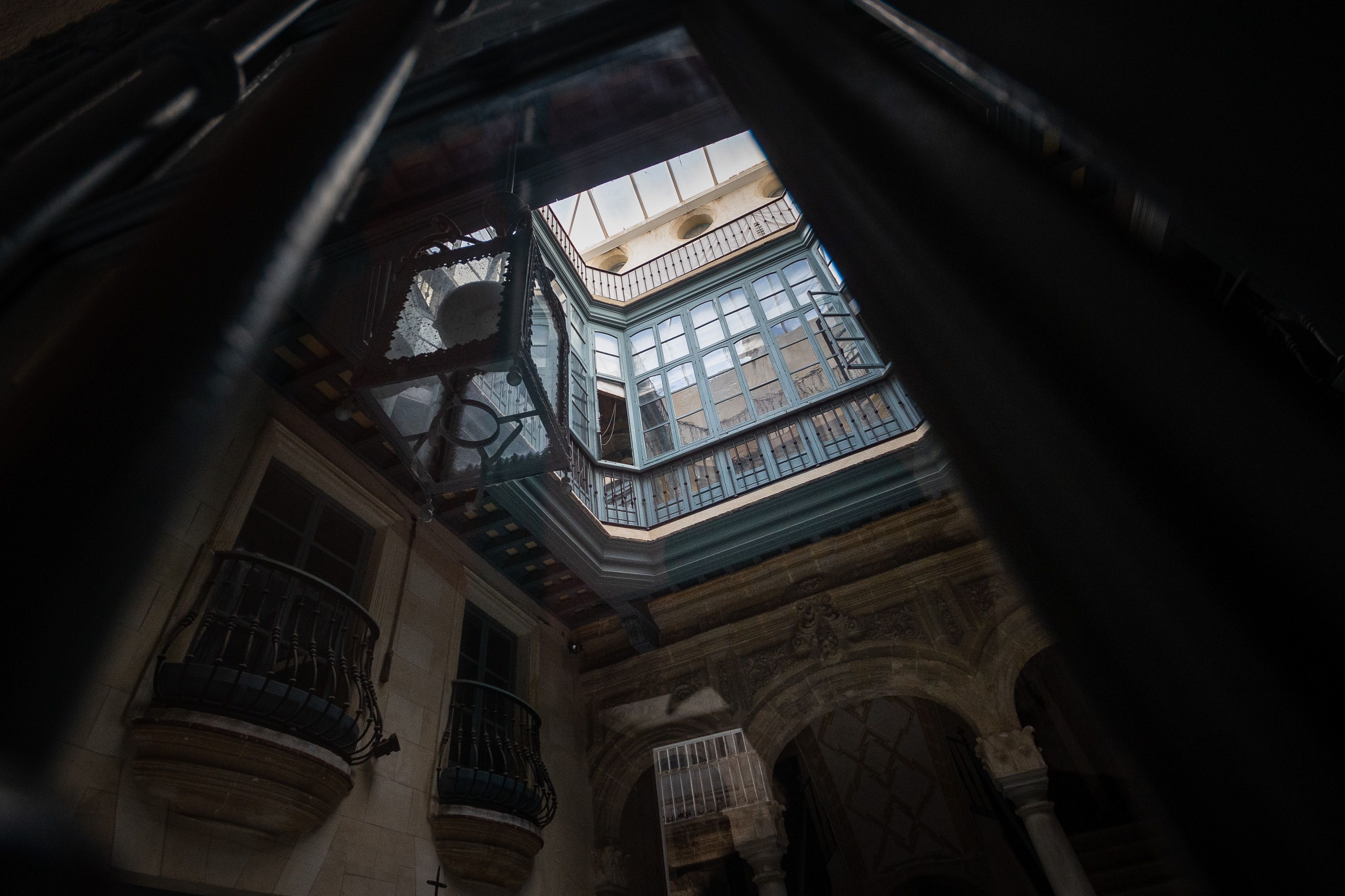 Interior de la casa palacio restaurada. 