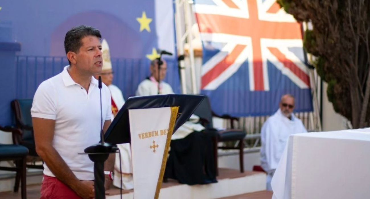 Fabian Picardo, durante el tradicional 'National Day' celebrado este lunes en Gibraltar, donde la tensión va en aumento. Fabian Picardo, durante el tradicional 'National Day' celebrado este lunes en Gibraltar, donde la tensión va en aumento.