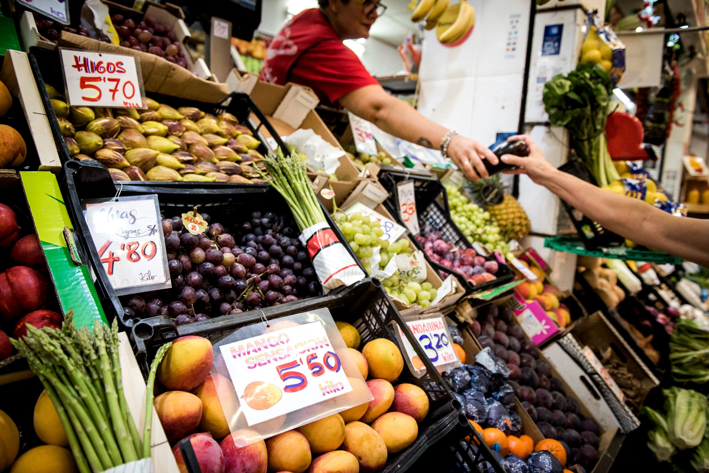 Imagen del Mercado de Tiro de Línea. El Gobierno mantiene el 0% en el IVA de los productos básicos.