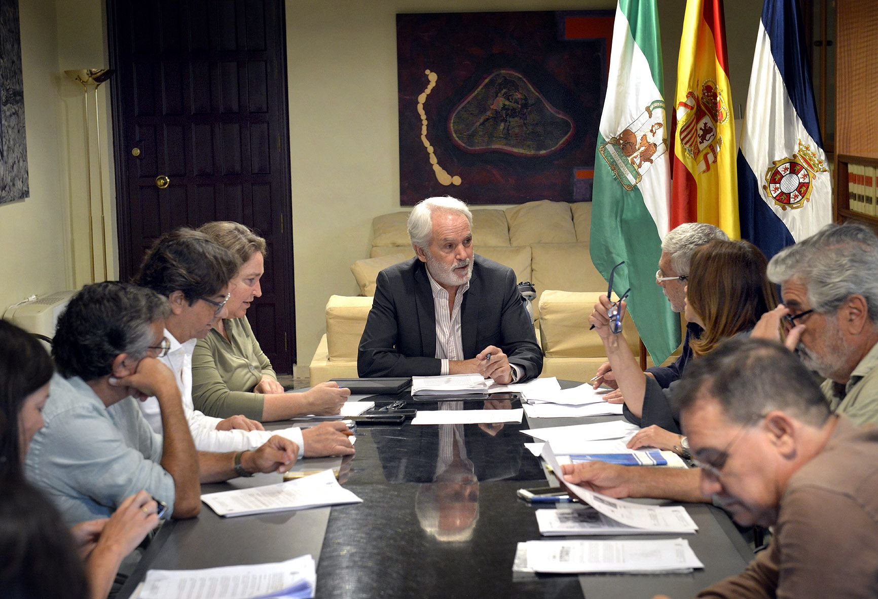 Agustin Muñoz y Belén de la Cuadra en la Comisión de Patrimonio