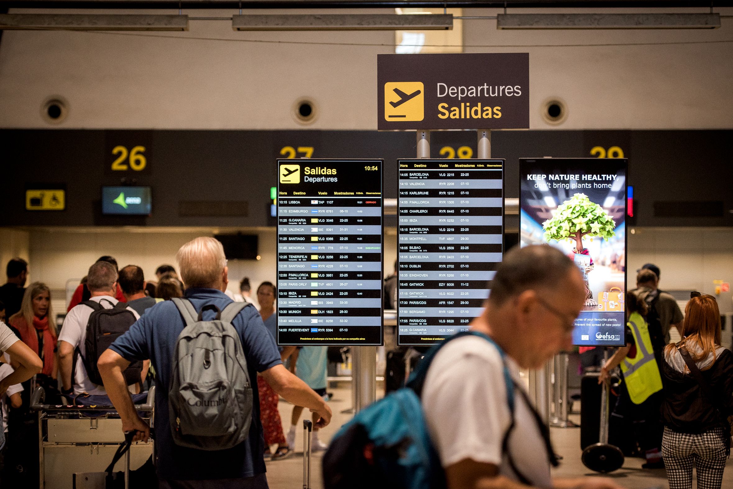 Una imagen de archivo del Aeropuerto de Sevilla, que también se está viendo afectado por el problema informático en Aena.