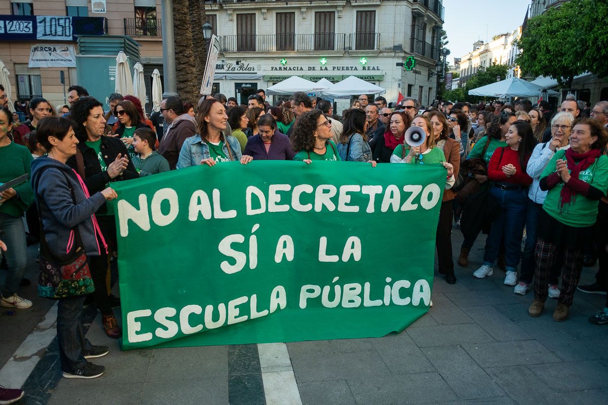 Una movilización en defensa de la educación pública.
