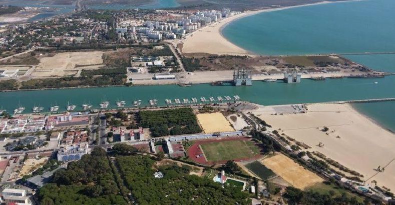 Vista aérea de la zona de La Puntilla en El Puerto.