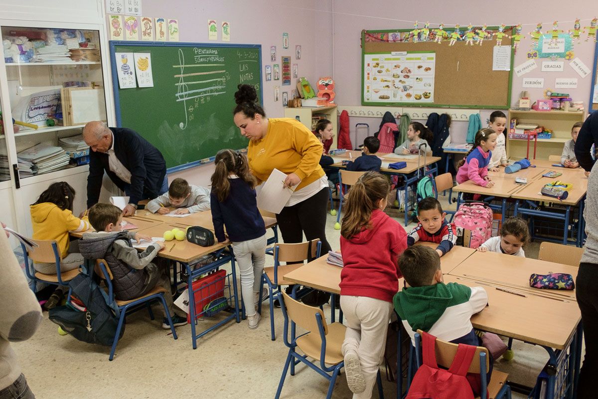 Un aula en un colegio de Andalucía.