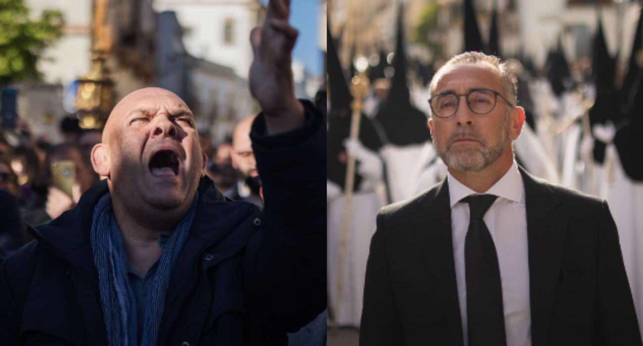 Luis Lara y Tomás Sampalo, en dos momentos de la Semana Santa de Jerez. Luis Lara y Tomás Sampalo, en dos momentos de la Semana Santa de Jerez.