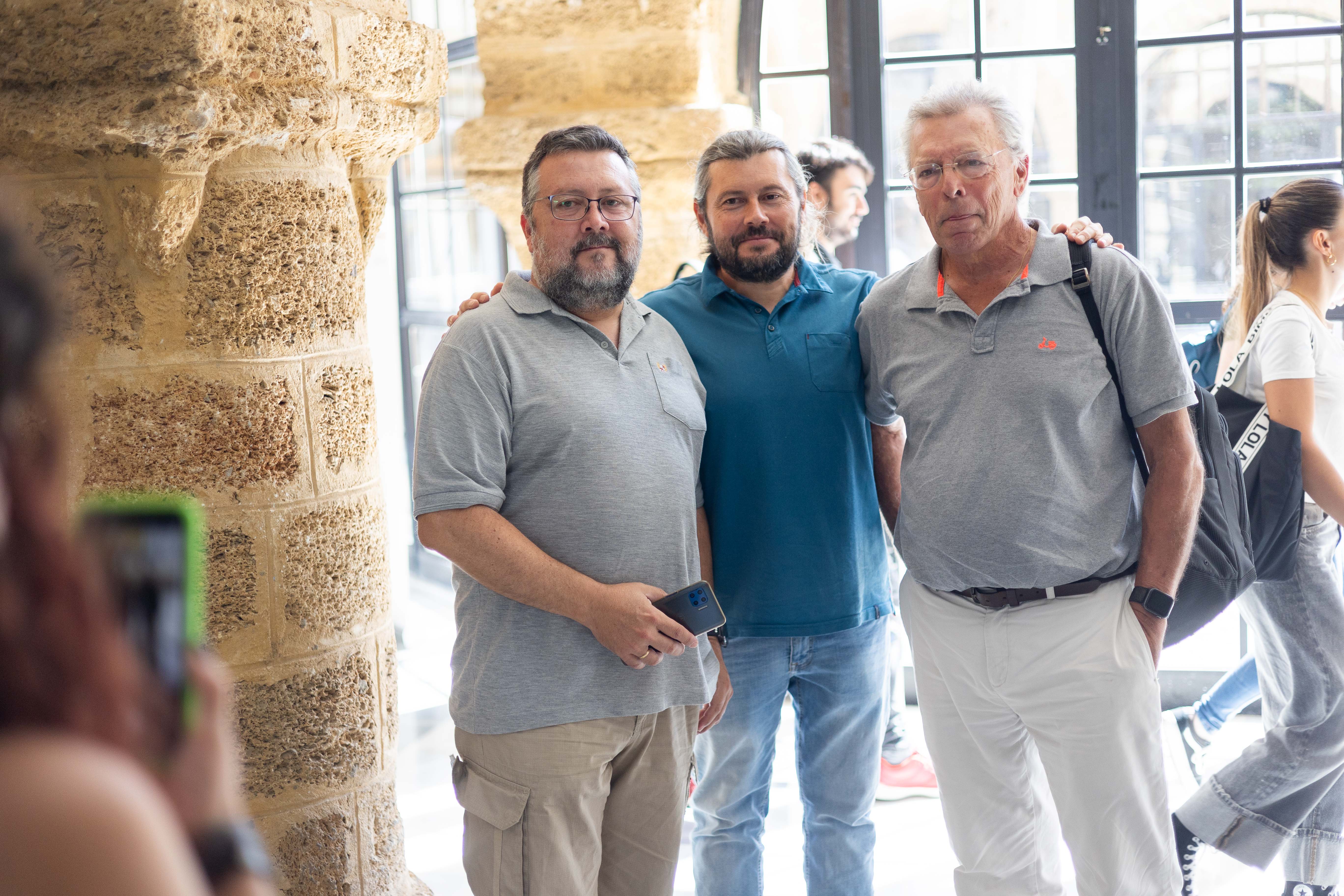 Los estudiantes durante el encuentro en Cádiz.