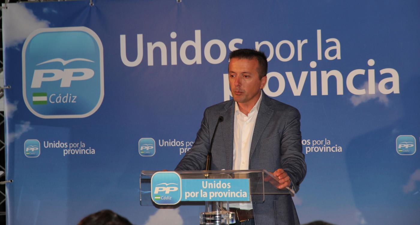 Jose Luis Caballero, durante la campaña electoral a las municipales de 2015, como candidato a la Alcaldía por el PP.