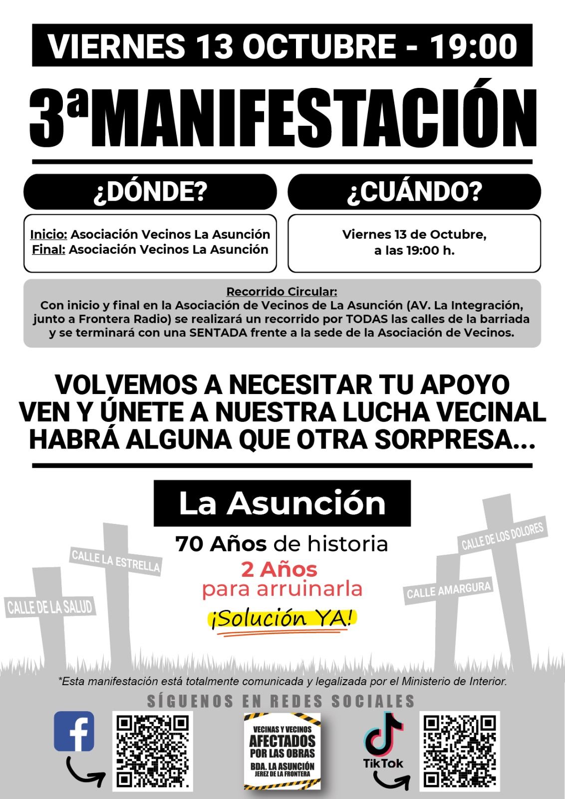 Cartel de la manifestación.