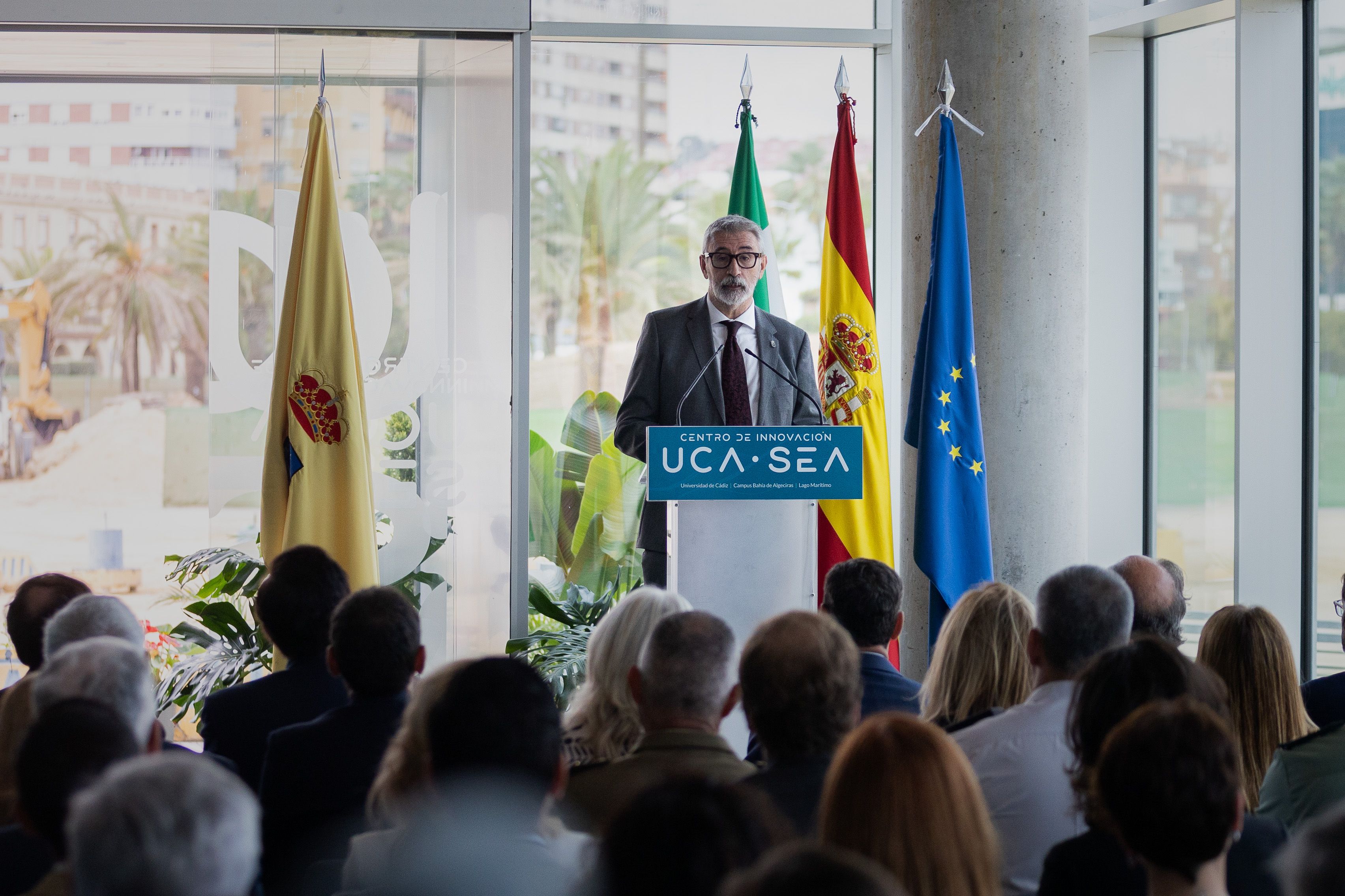 Durante su intervención en el acto, en Algeciras, al que permitió que le acompañara lavozdelsur.es