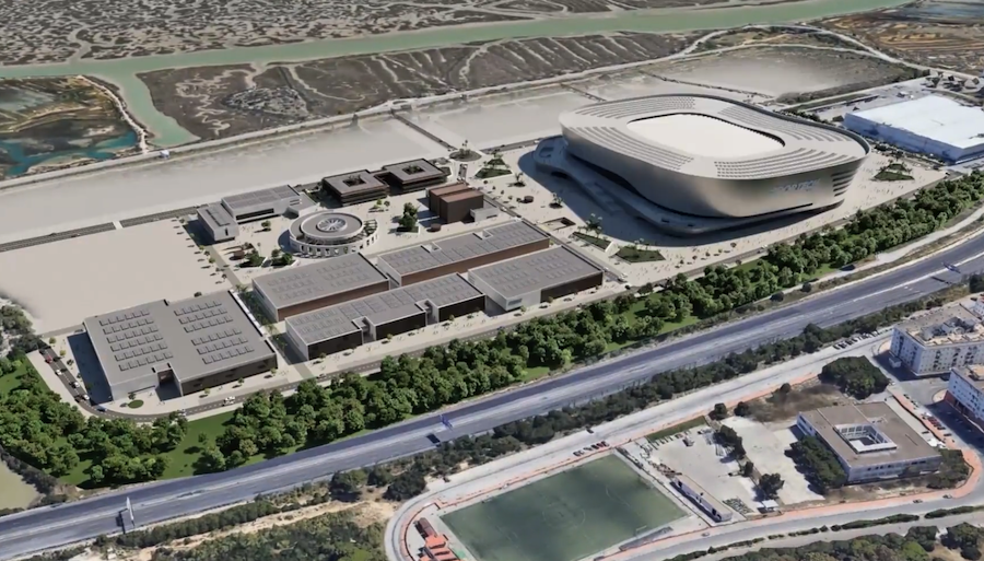 Recreación del proyecto Sportech del Cádiz CF.