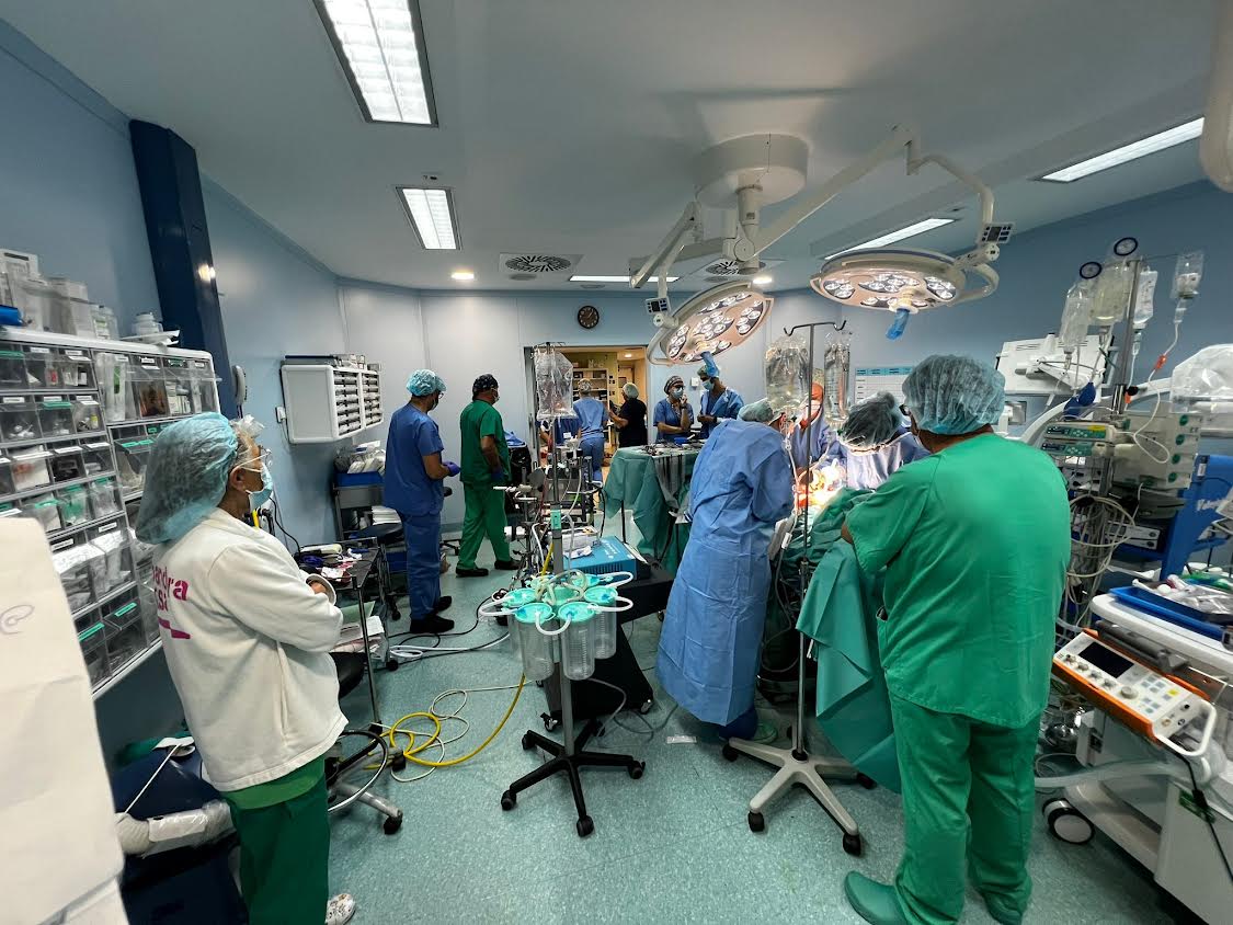El Hospital Punta Europa durante la intervención. El Hospital Punta Europa durante la intervención.