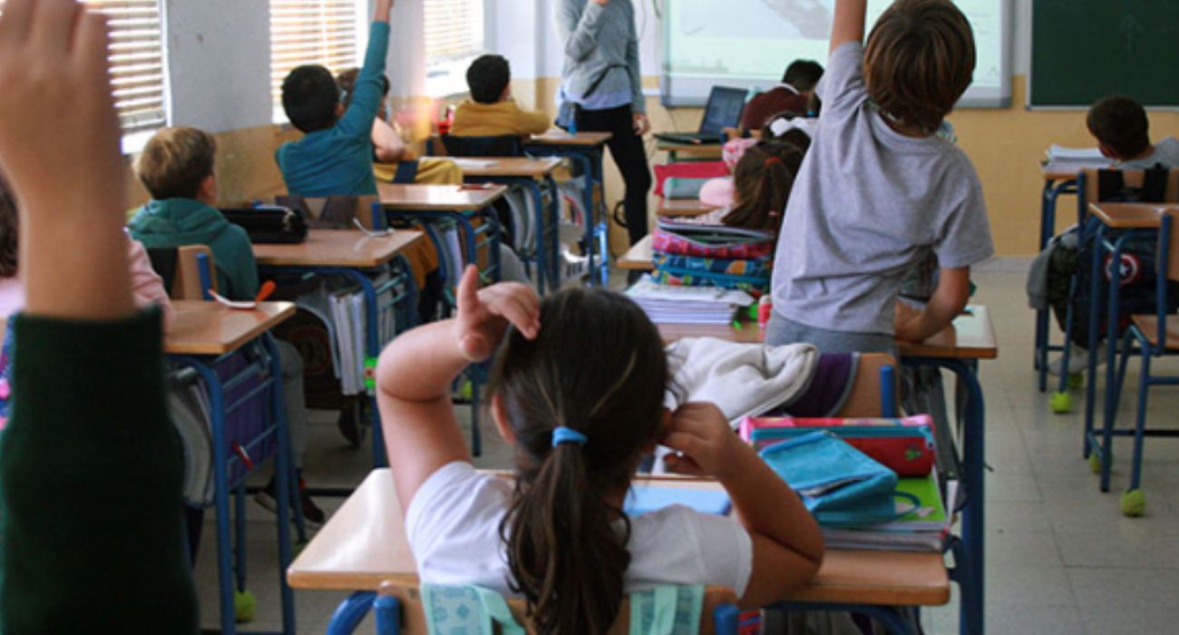 Un grupo de alumnos en una clase en Andalucía.