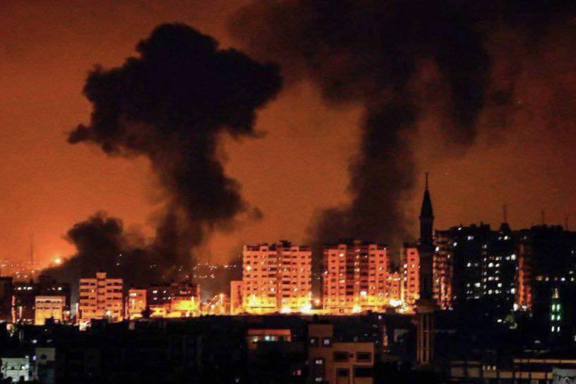 Imagen de un ataque de Israel sobre la franja de Gaza.