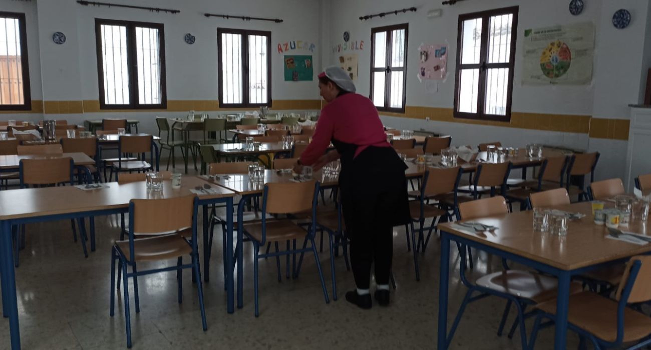 Un comedor de un colegio de la Sierra de Cádiz. Un comedor de un colegio de la Sierra de Cádiz.