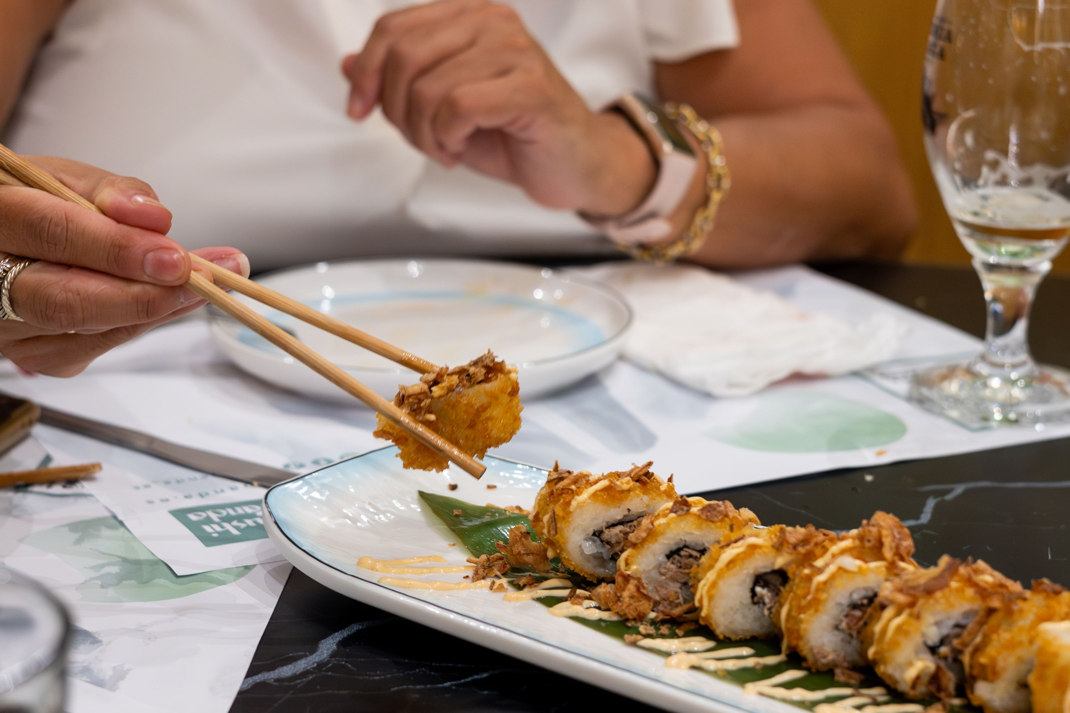 Roll de atún, uno de los platos estrella de Sushipanda. 