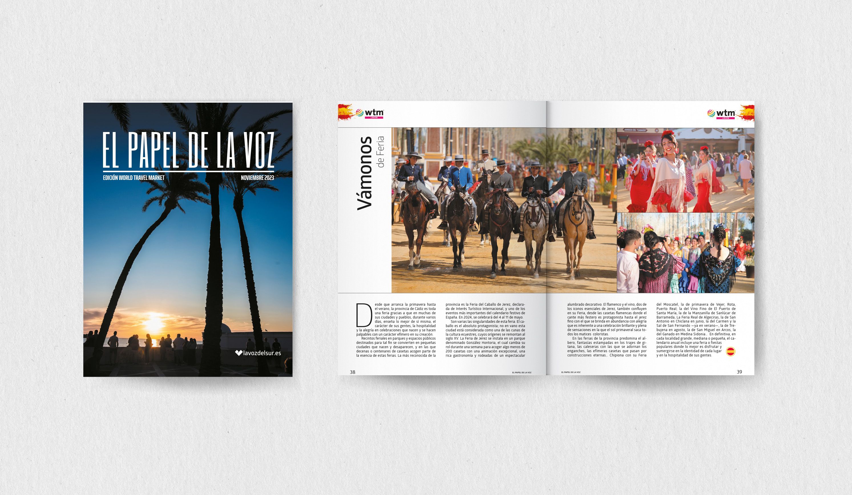 Edición especial de 'El Papel de La Voz' para la World Travel Market de Londres 2023.
