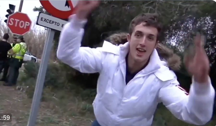 El joven de "pim pam, toma Lacasitos", aparecido en un programa de 'Callejeros'.