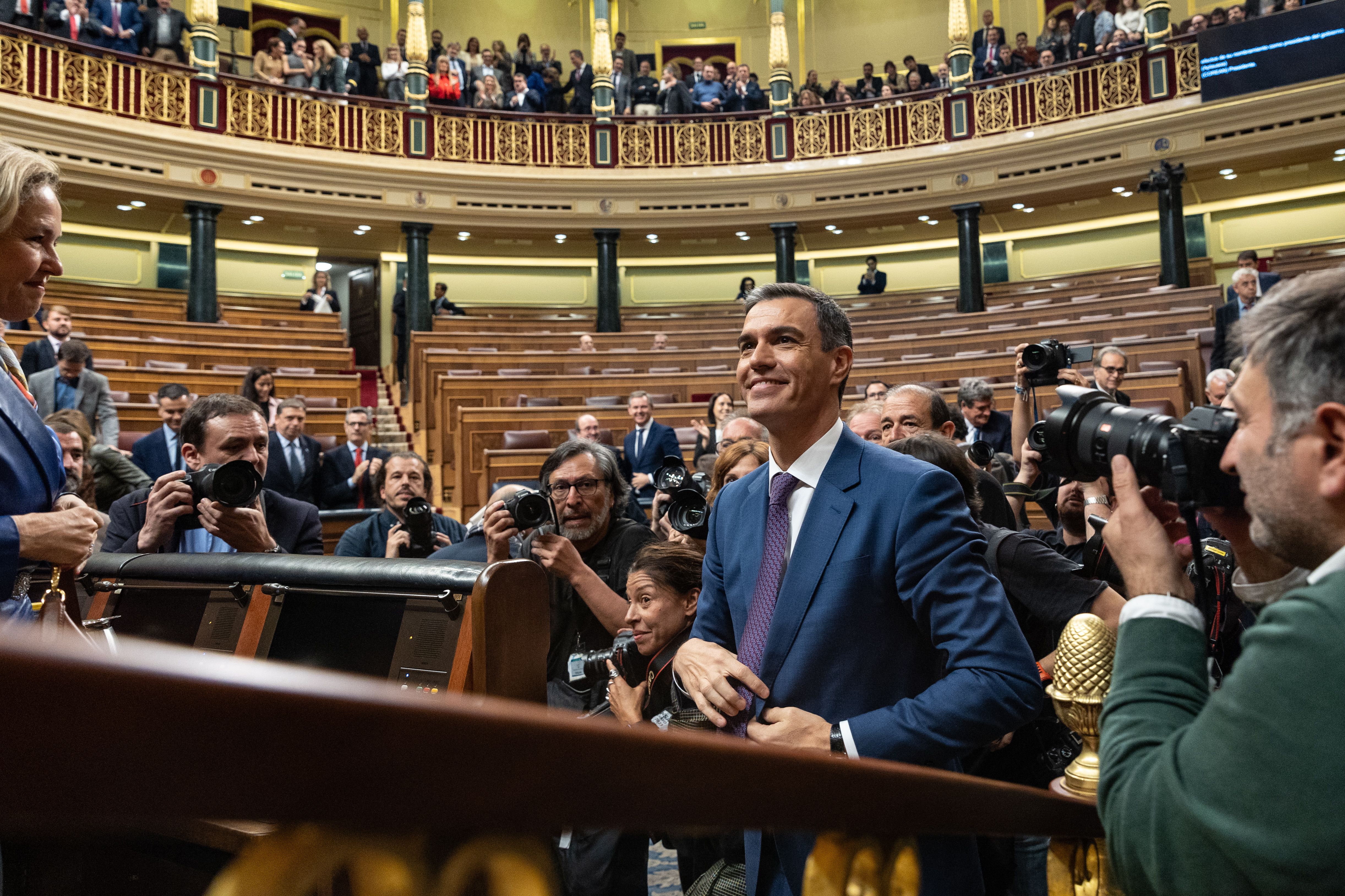 Acuerdos con Junts. Pedro Sánchez tras ser investido como presidente.