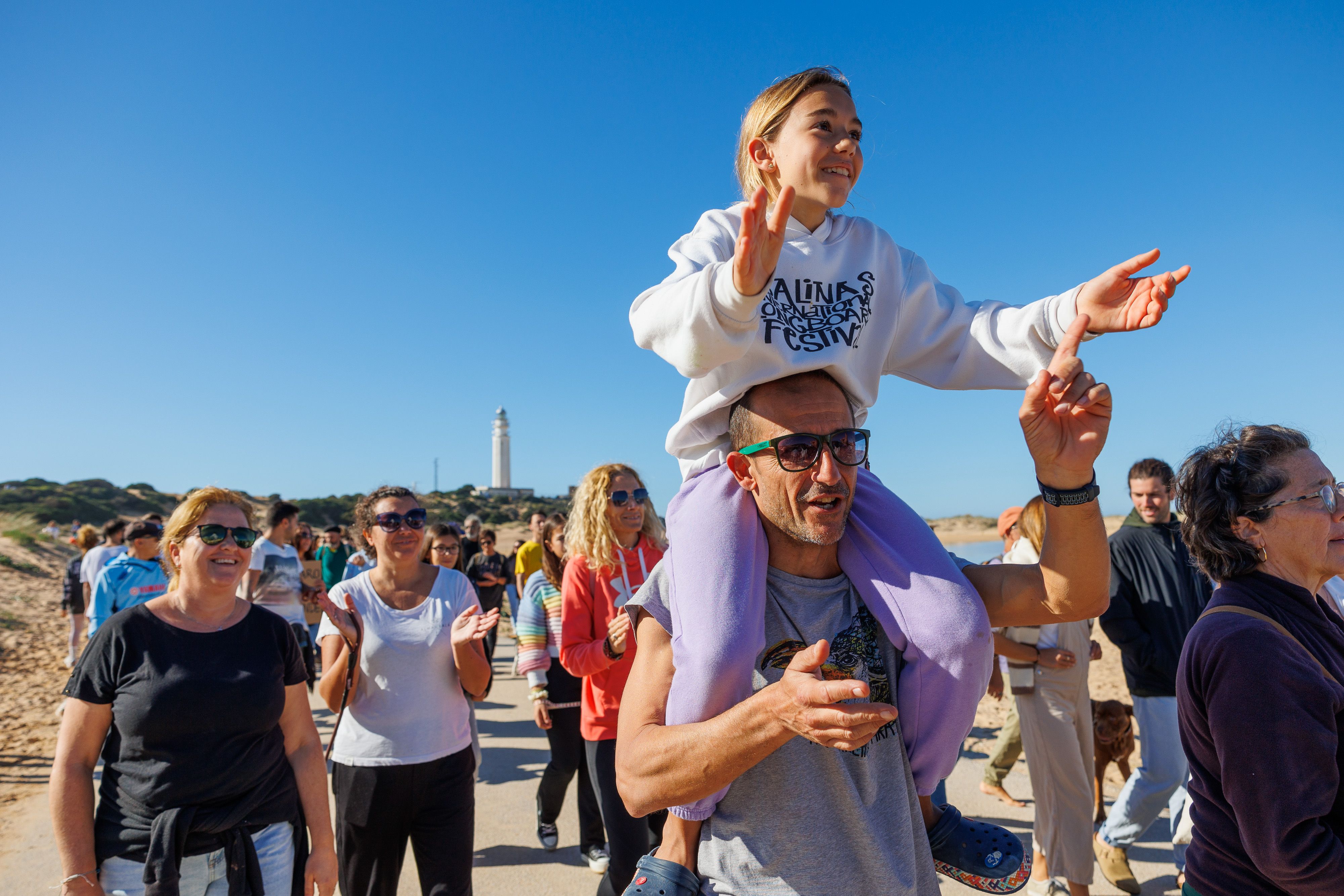 Concentración en contra de la privatización del Faro de Trafalgar