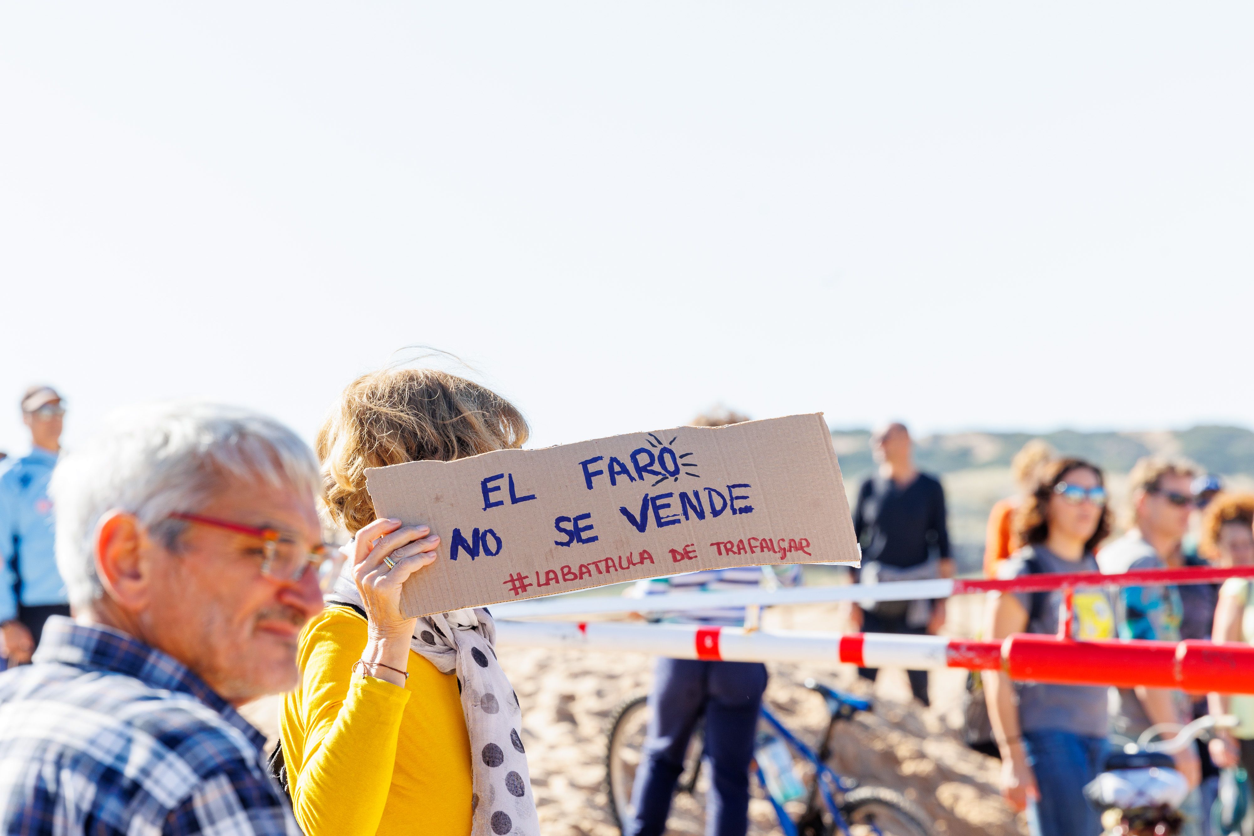 Concentración en contra de la privatización del Faro de Trafalgar