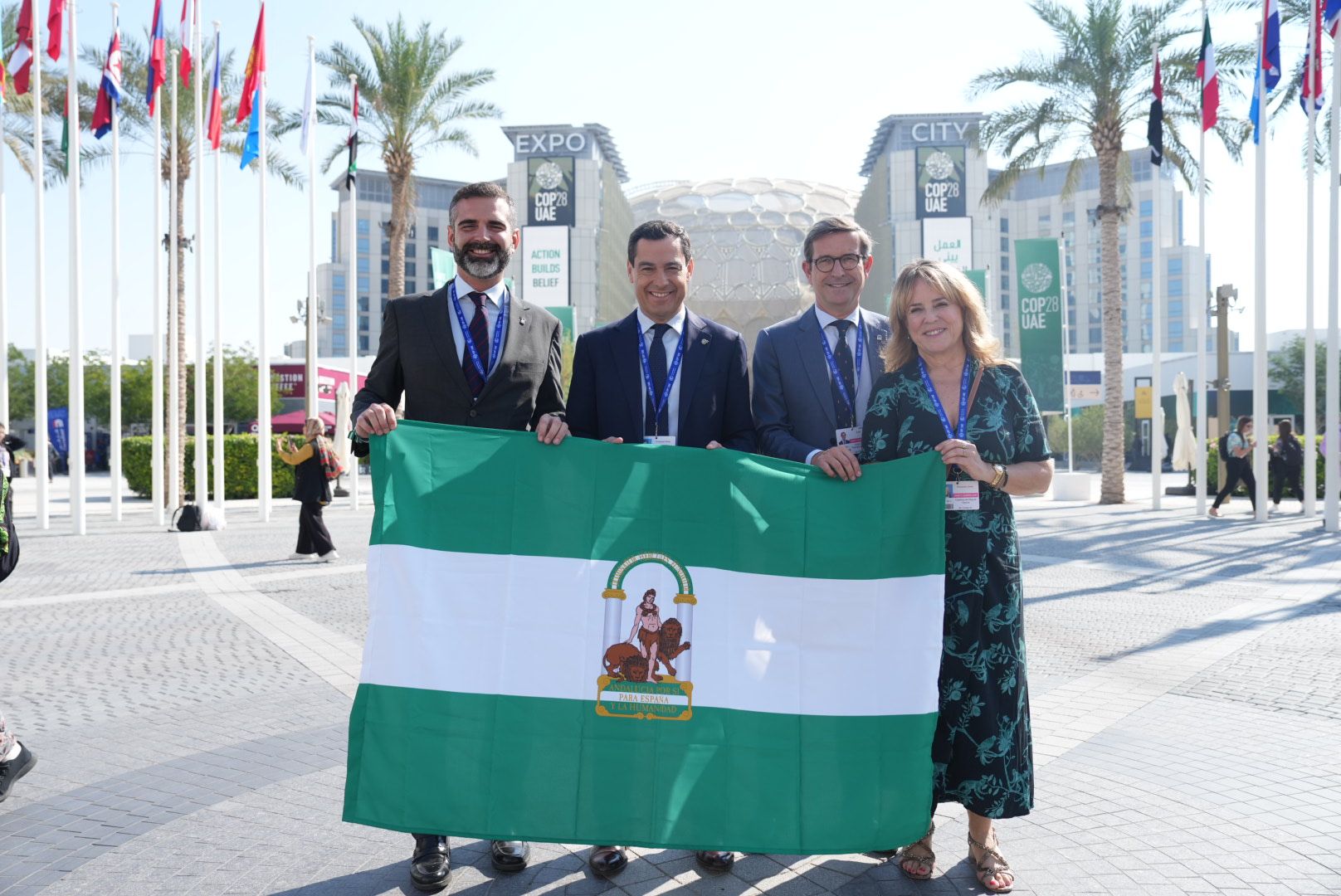 Delegación de la Junta en la COP28 de Dubái, con Juanma Moreno a la cabeza.
