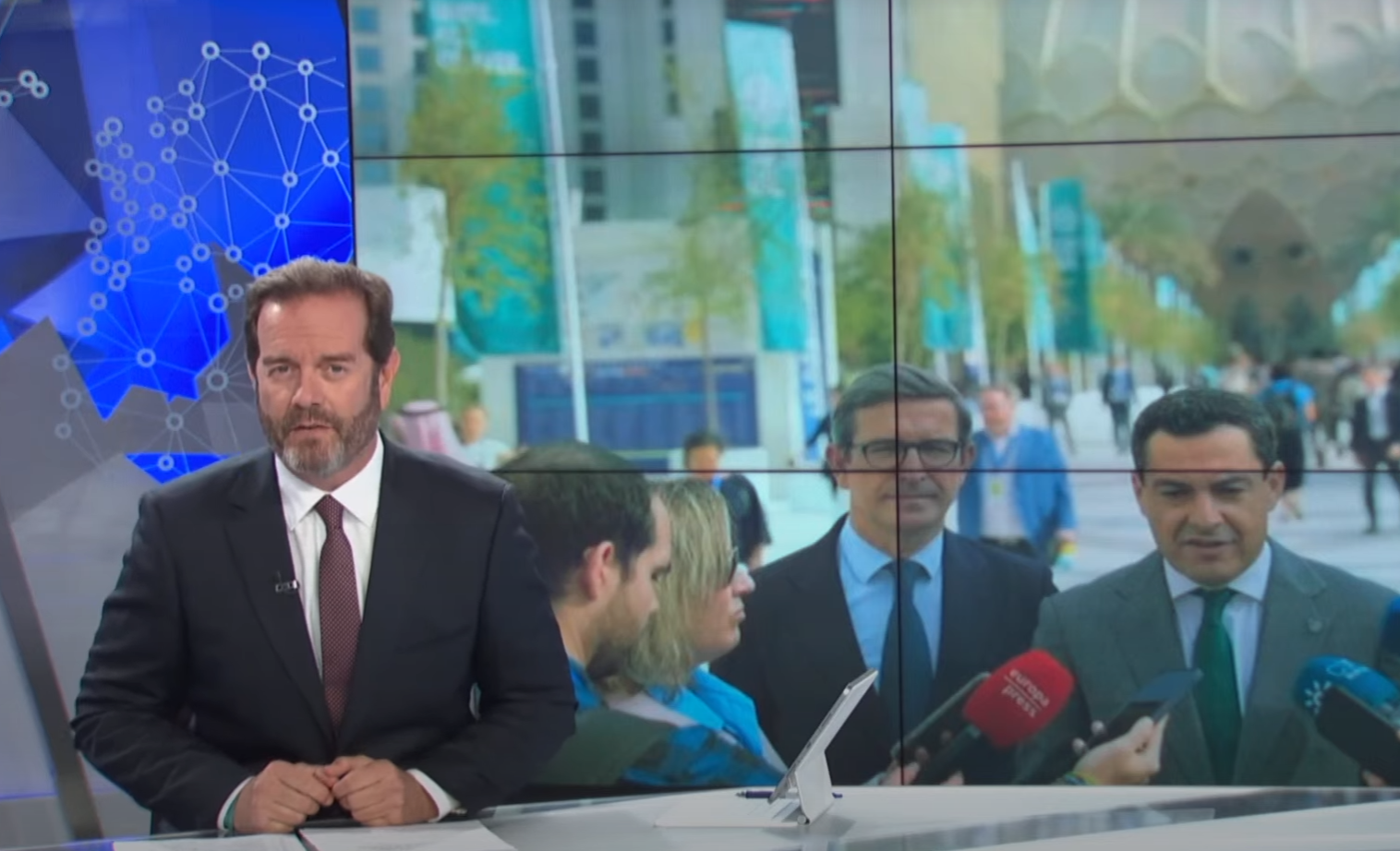 El informativo de mediodía de Canal Sur, este lunes.
