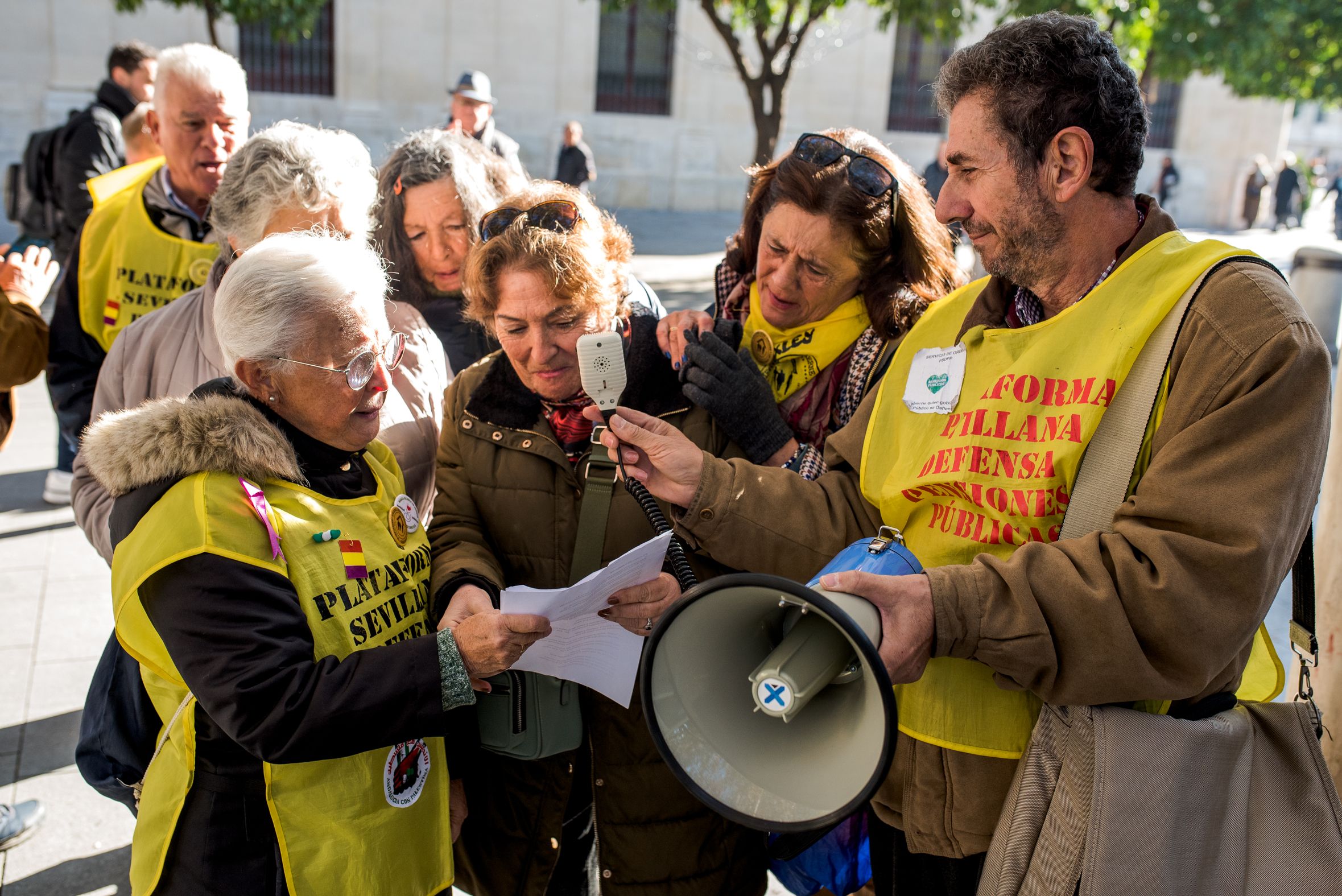 Una manifestación en Andalucía en defensa de las pensiones.