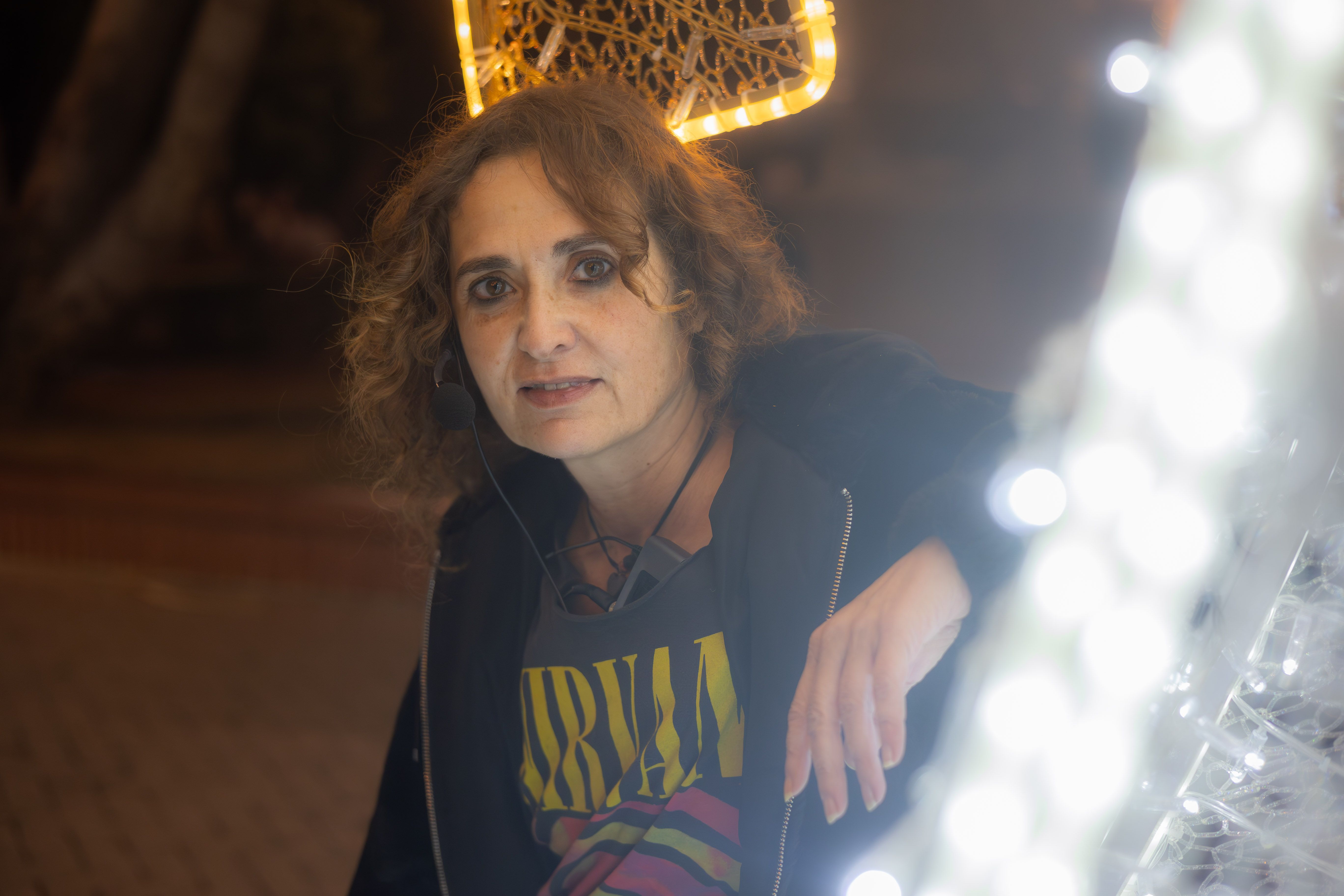 Sandra Cerezo, tras la entrevista. 