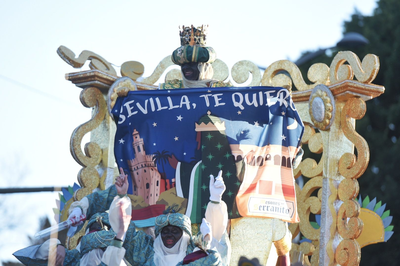 Salida de la cabalgata de los Reyes Magos en Sevilla.