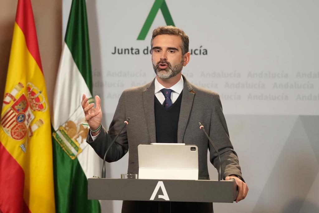 El portavoz de la Junta, en rueda de prensa este lunes.