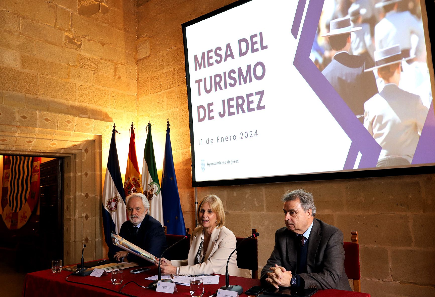 La alcaldesa, María José García Pelayo, presentando la programación para Fitur. La alcaldesa, María José García Pelayo, presentando la programación para Fitur.