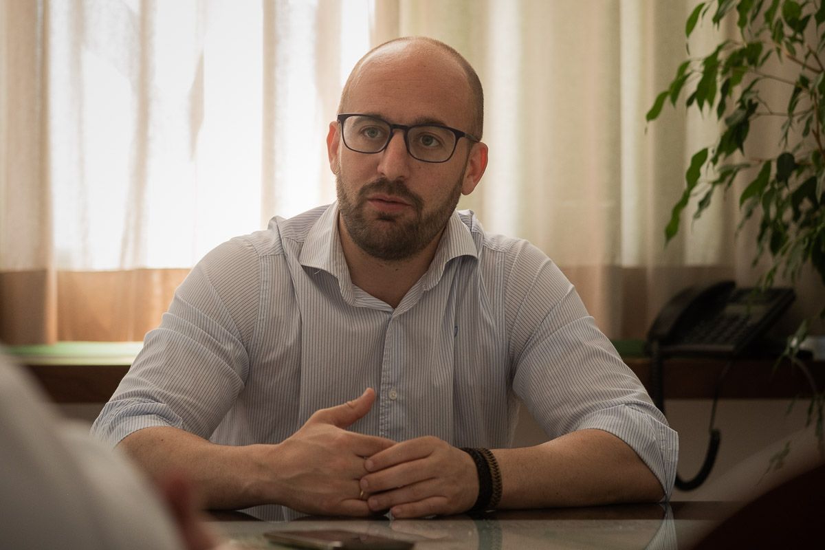El alcalde, Germán Beardo, en una entrevista para lavozdelsur.es.   MANU GARCÍA