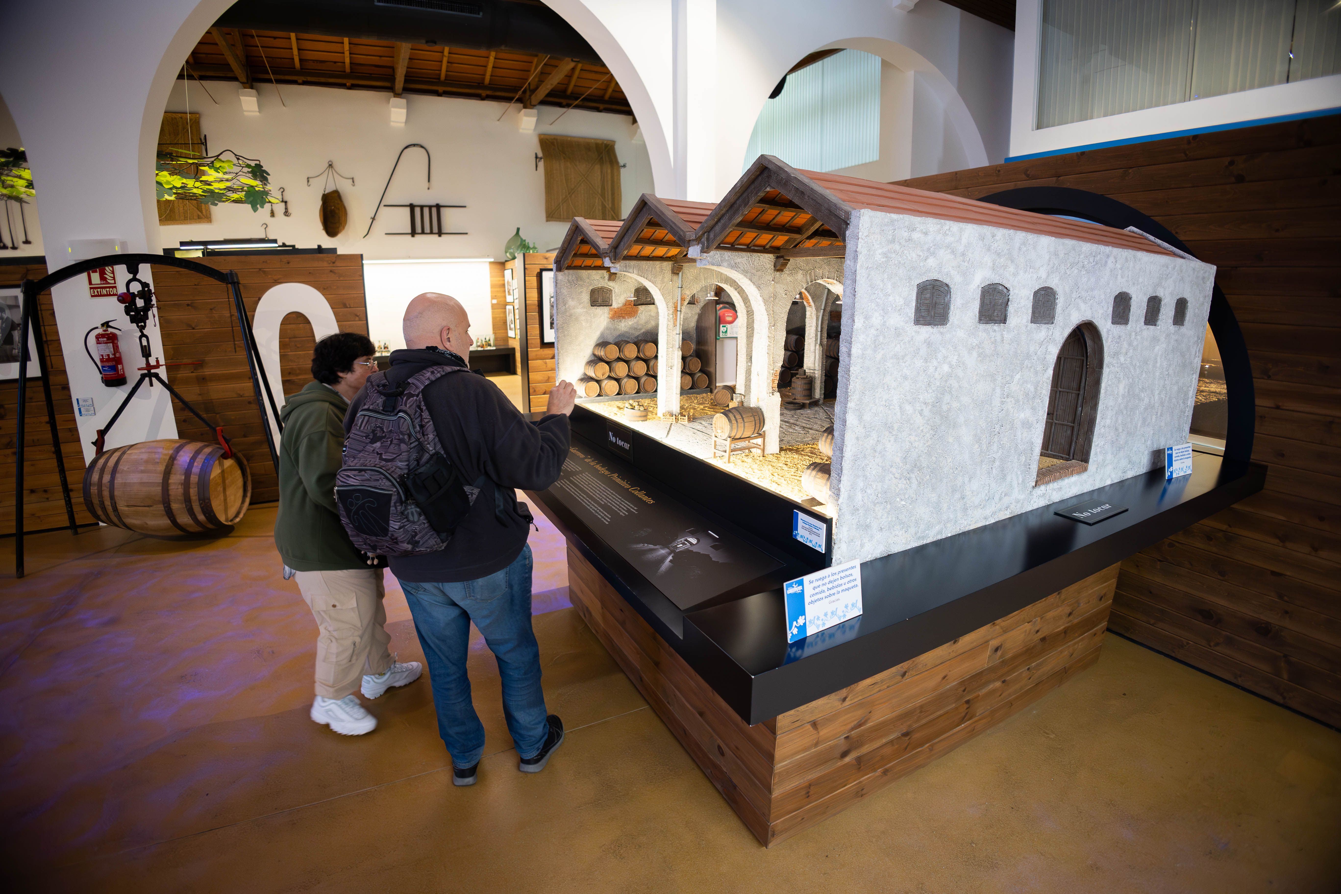 Maqueta de la nave bodeguera en el centro de interpretación.