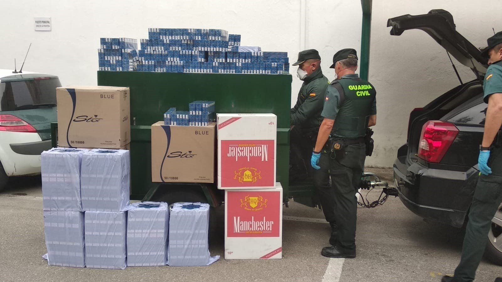 El tabaco incautado por la Guardia Civil en otra operación.