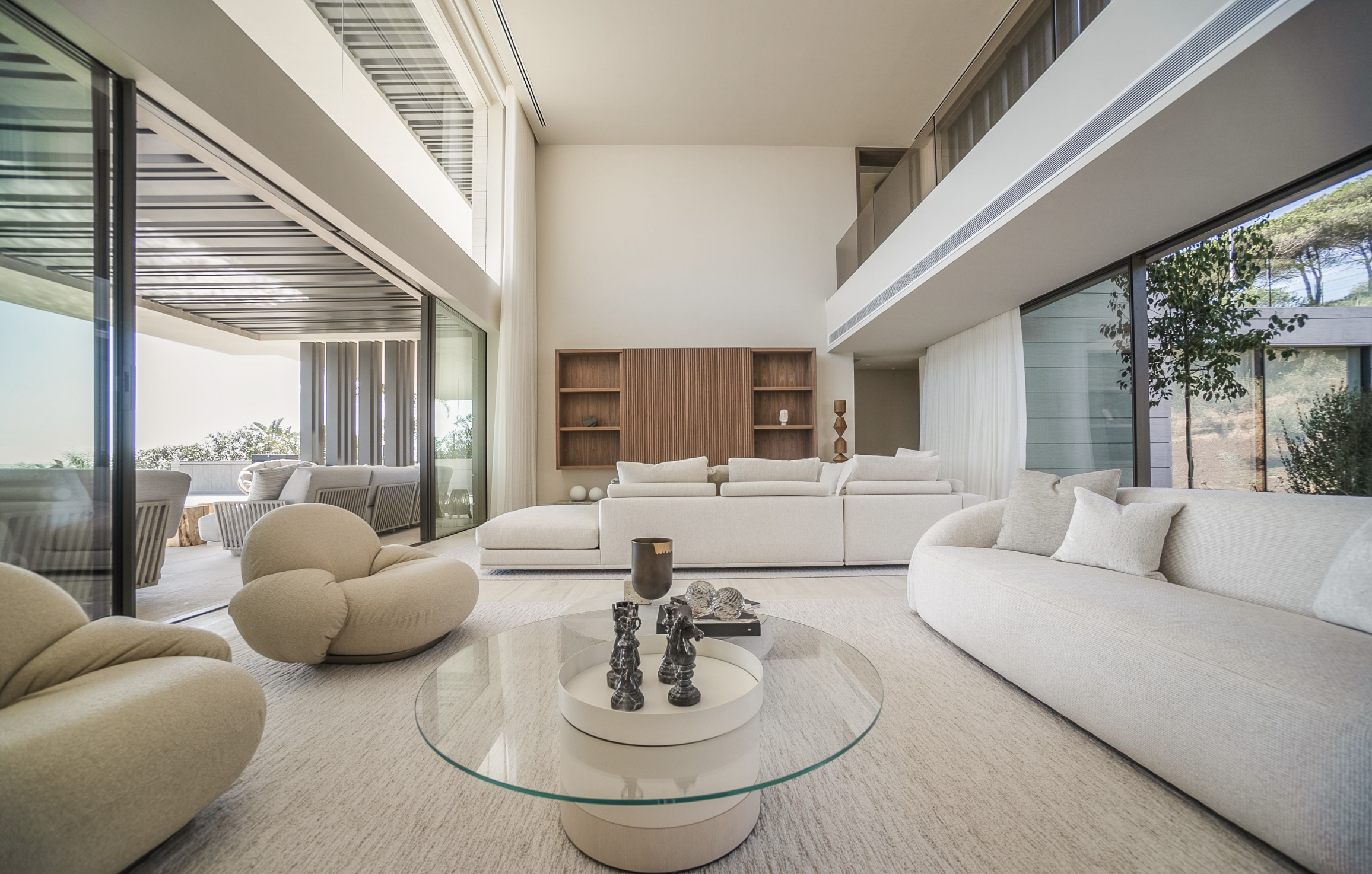 Interior de una casa de lujo.