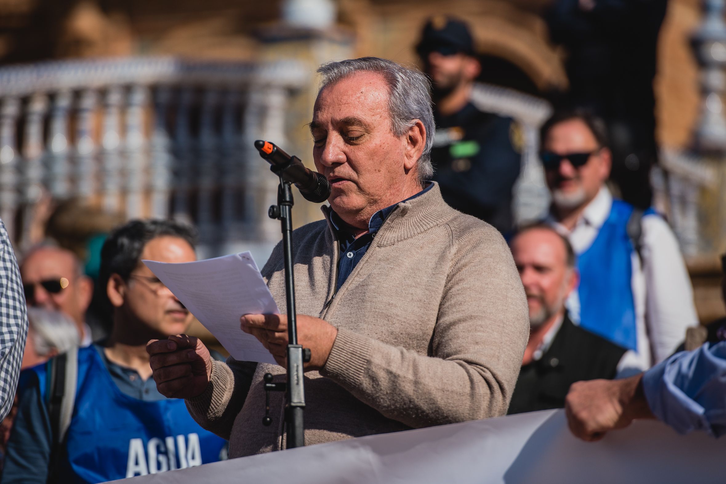 Manifestación de los agricultores de Huelva en las calles de Sevilla para pedir agua.