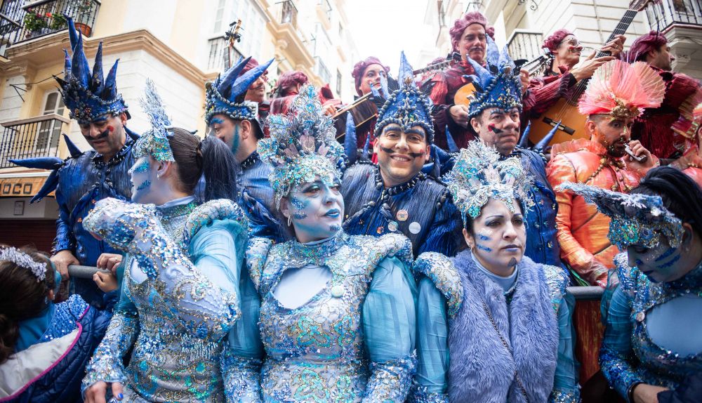 El carrusel de coros del pasado año, en el lunes del carnaval de Cádiz.