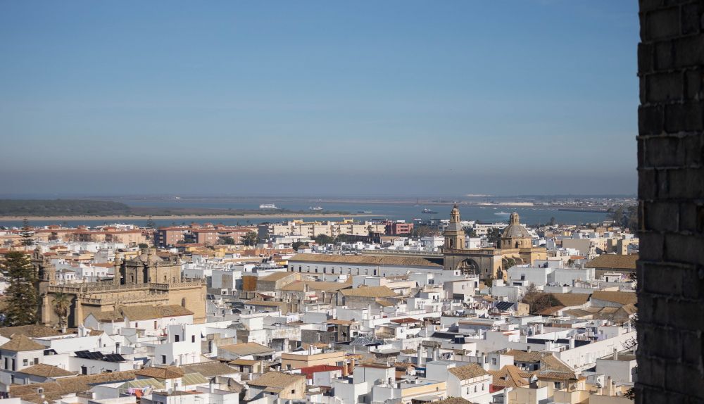 Vistas desde la Torre del homenaje del castillo de Santiago en Sanlúcar.