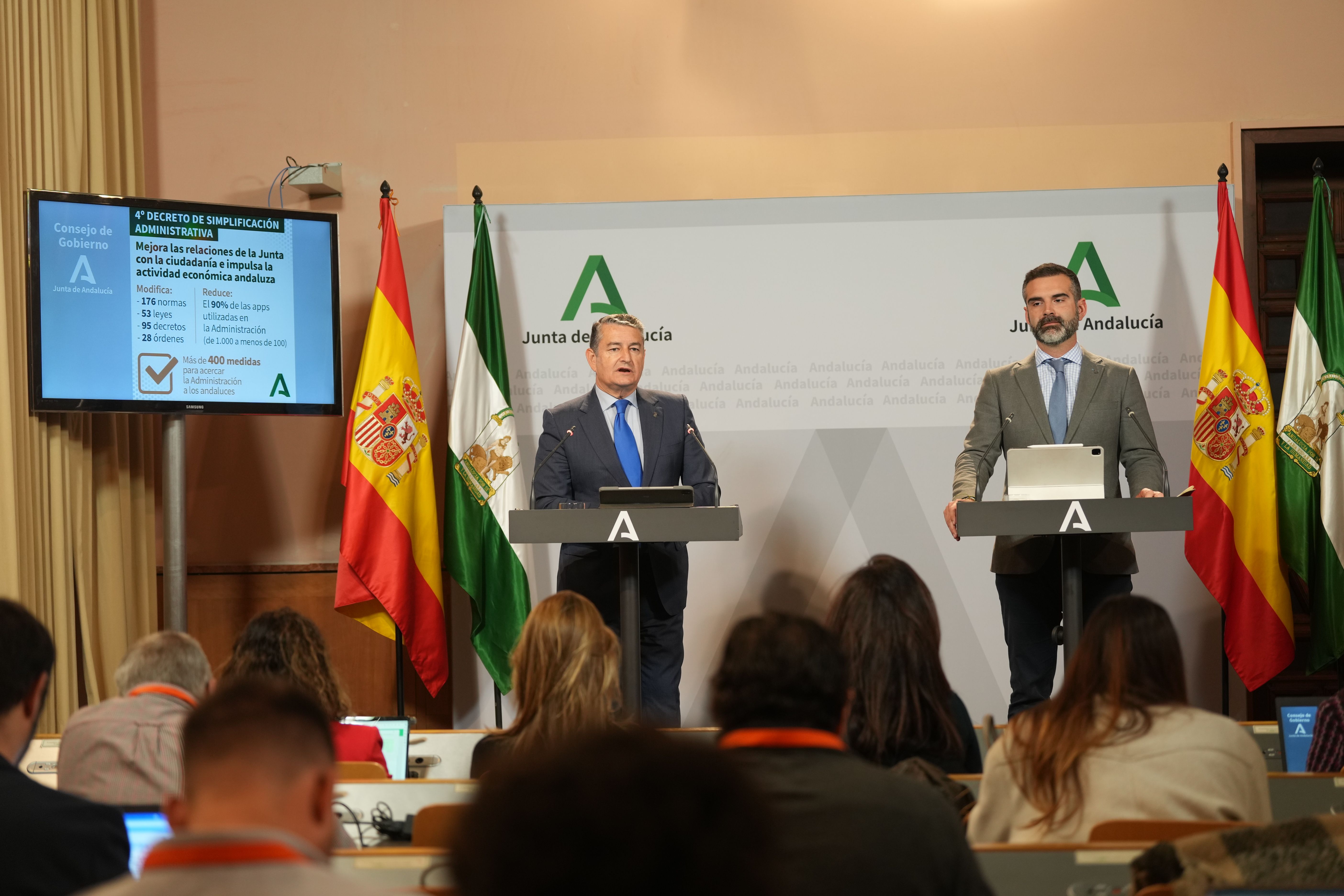 Presentación de la Junta del decreto de simplificación administrativa. Presentación de la Junta del decreto de simplificación administrativa.