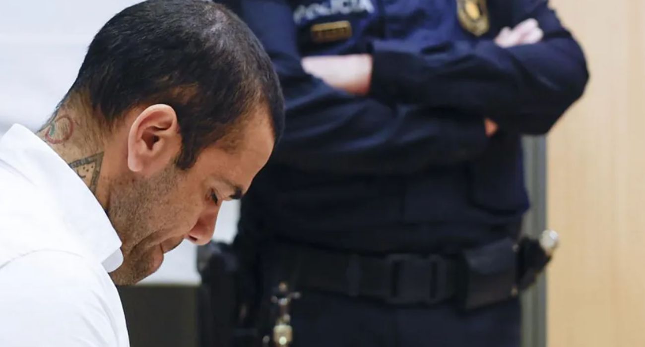 Dani Alves, durante una declaración ante el juez. Dani Alves, durante una declaración ante el juez.