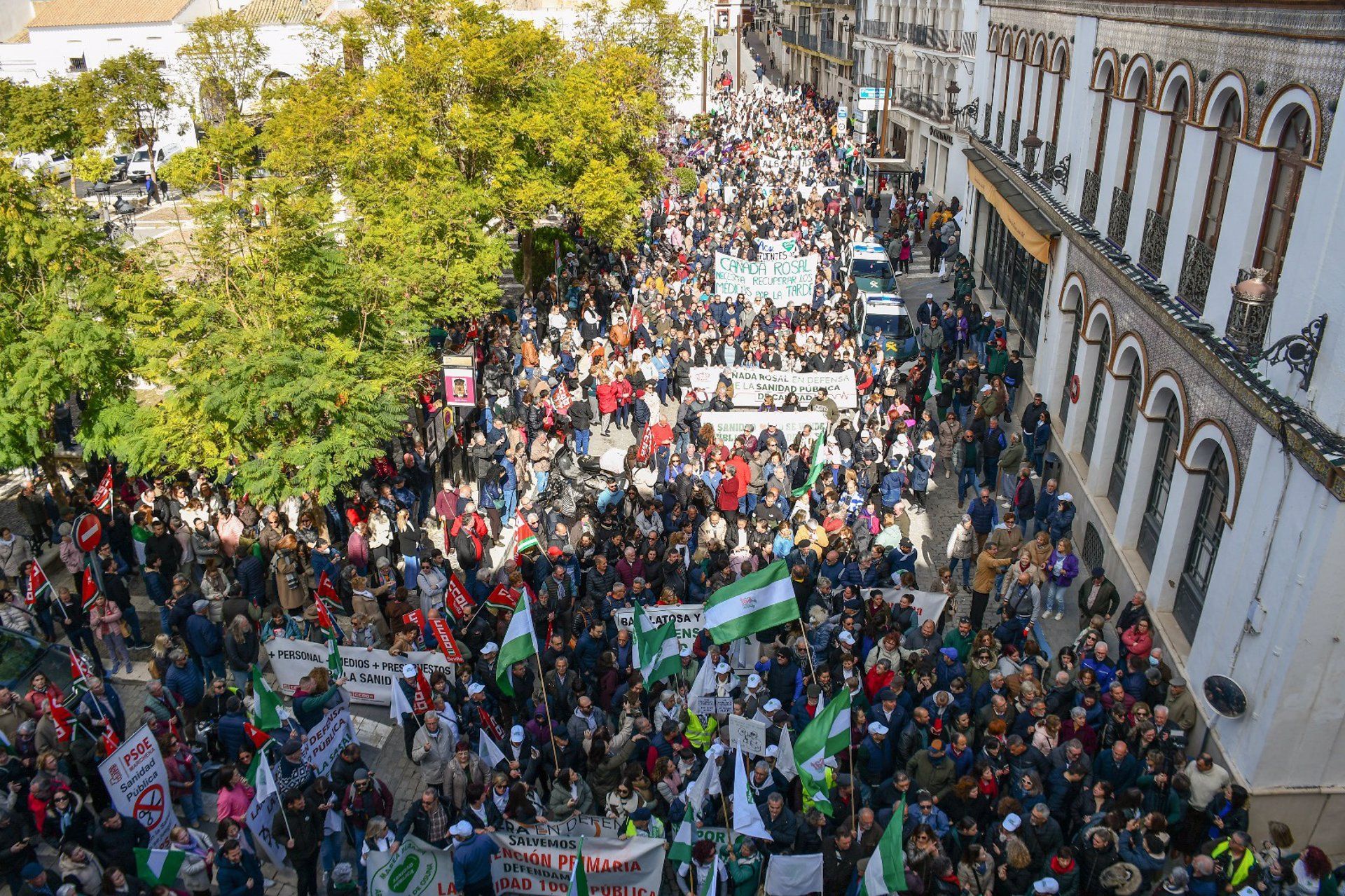 Imagen de una manifestación por la sanidad pública en Osuna.