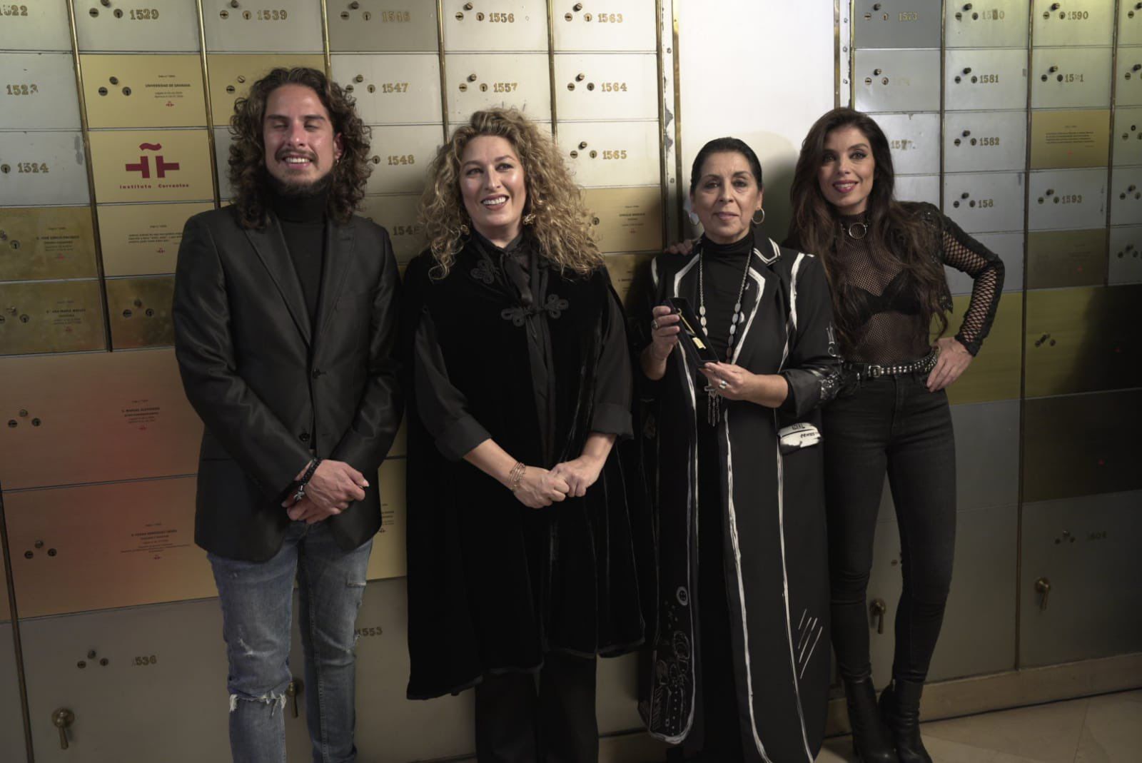 La familia de Enrique Morente, este pasado miércoles en el Instituto Cervantes en Madrid.