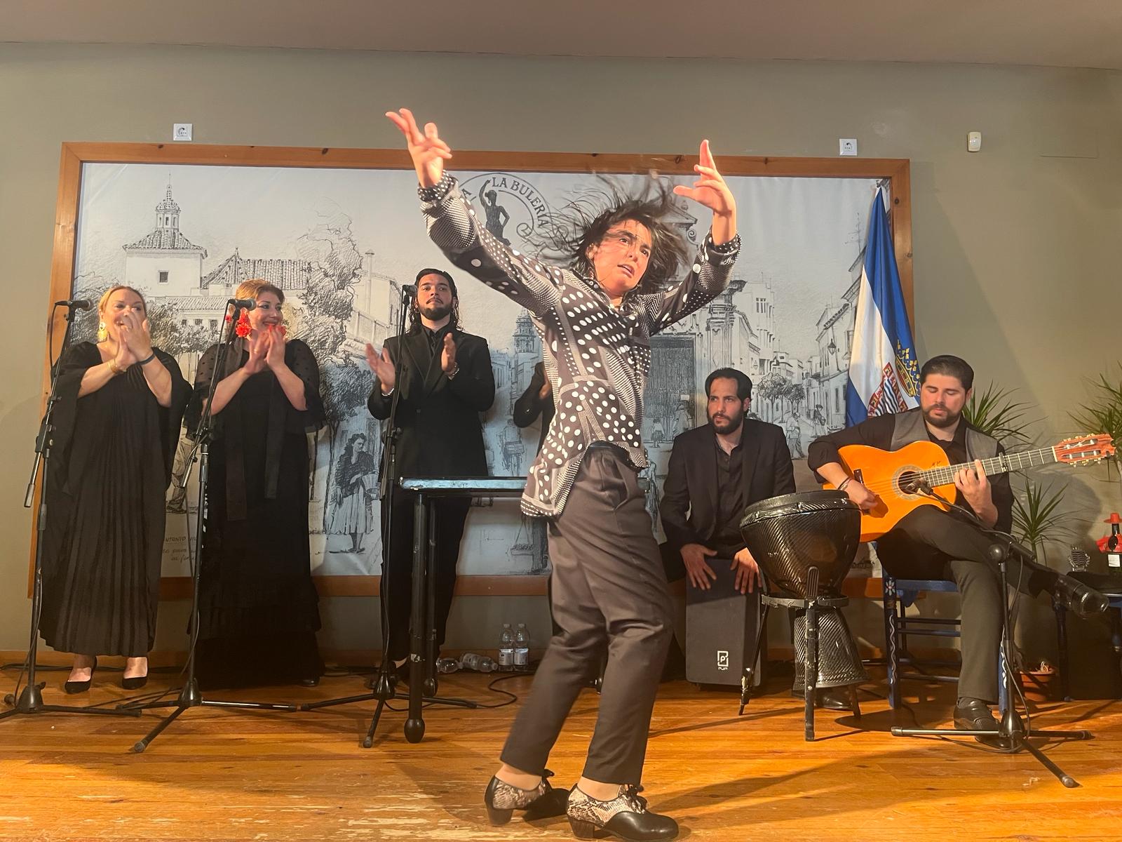 Juan 'El Moreno' en un remate bailando el pasado domingo en Jerez