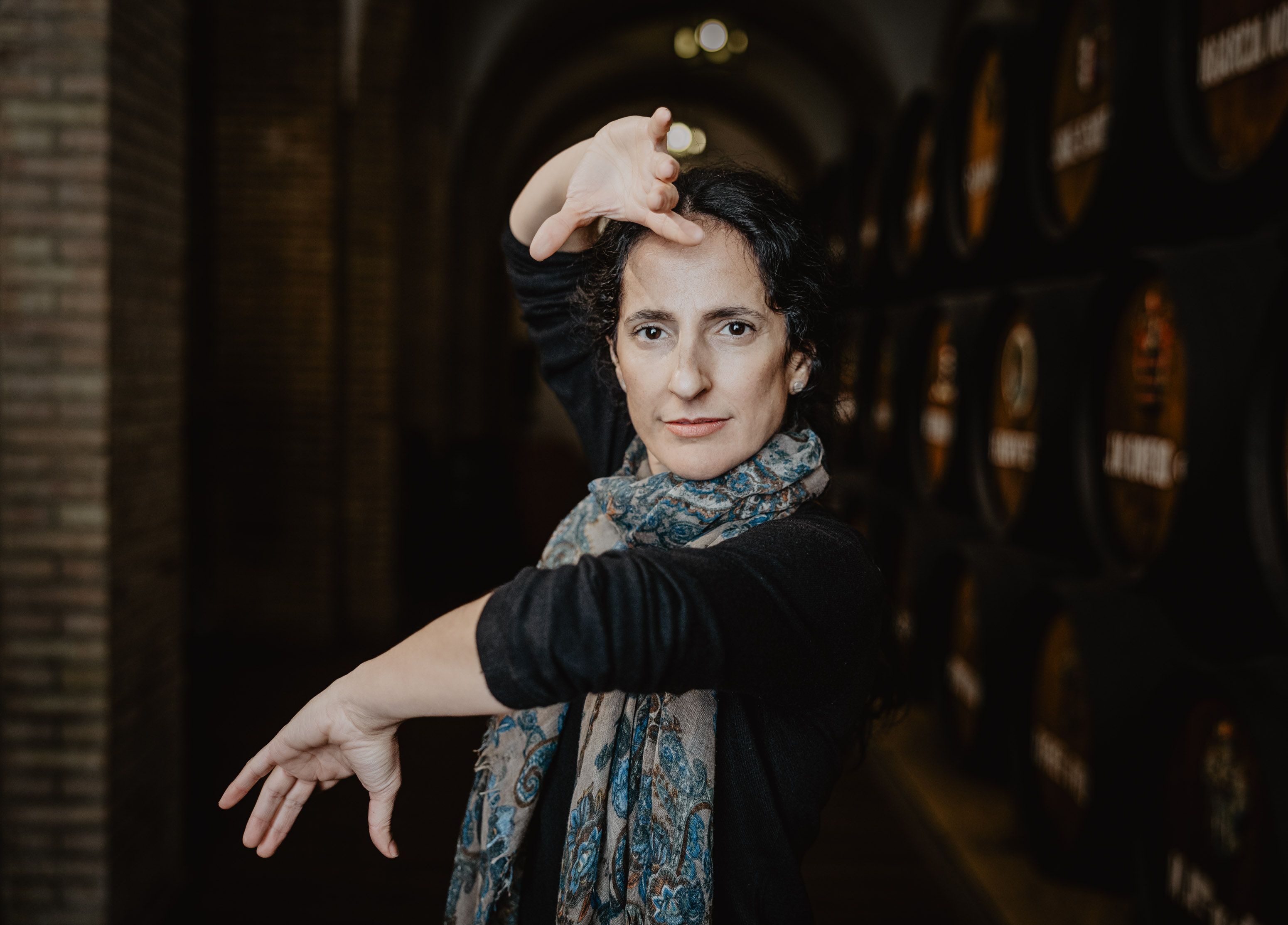 Mercedes Ruiz en la Casa del Vino tras atender a lavozdelsur.es durante el 28 Festival de Jerez