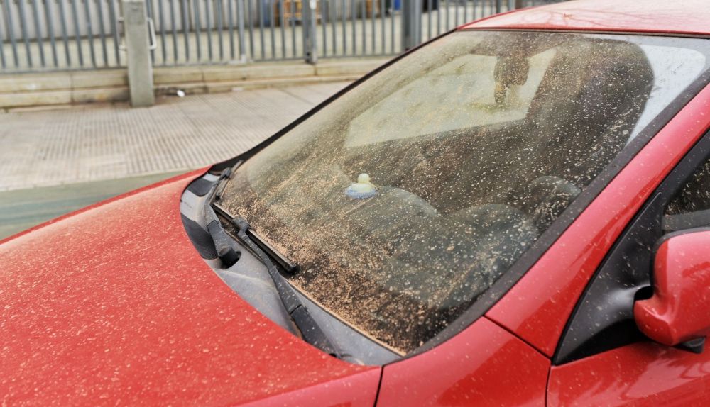 Así han amanecido esta mañana los coches de Sevilla.  MAURI BUHIGAS