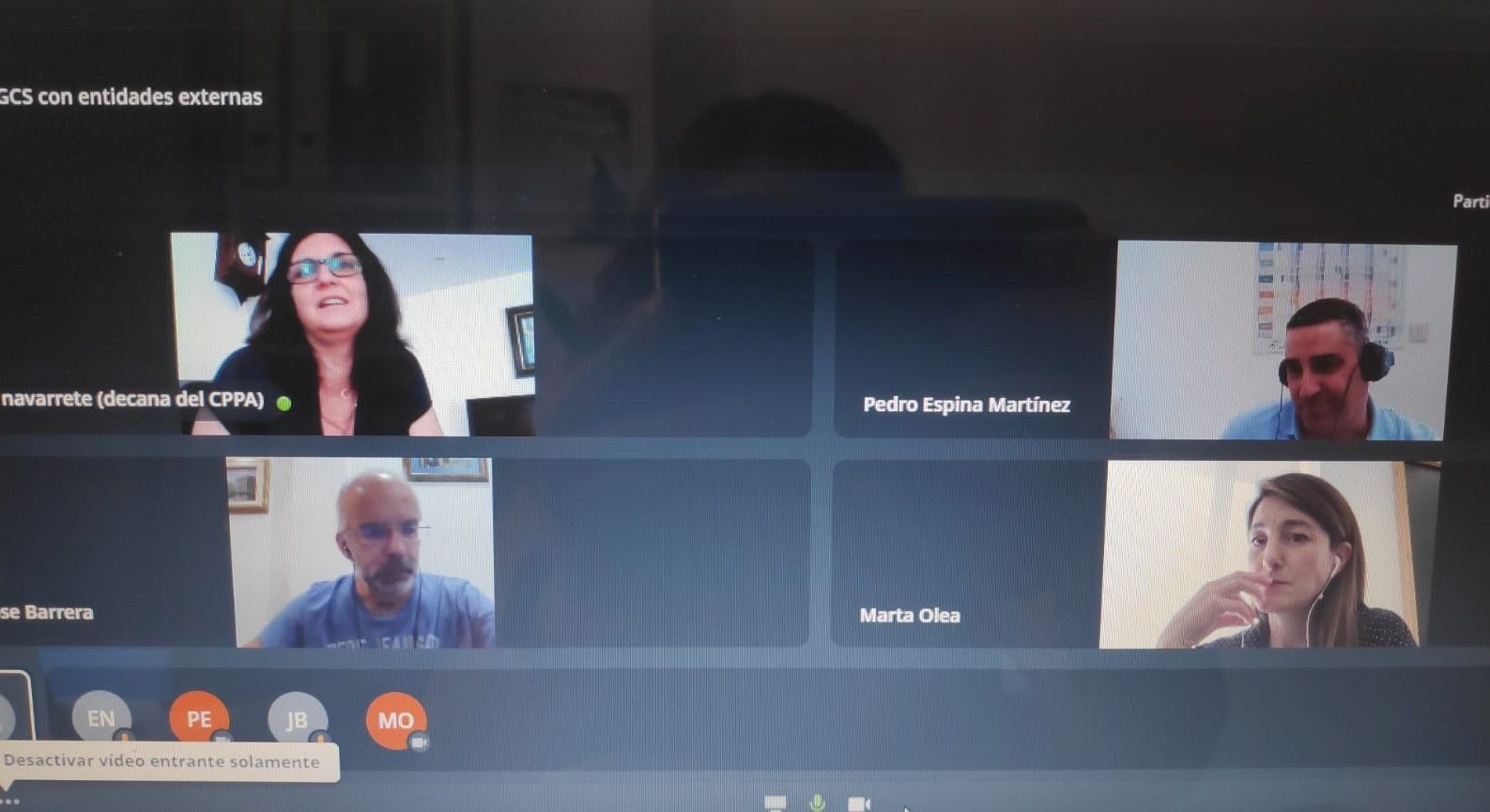 Un momento de la reunión, en junio pasado, de miembros del CPPA con la directora general de Comunicación Social de la Junta.