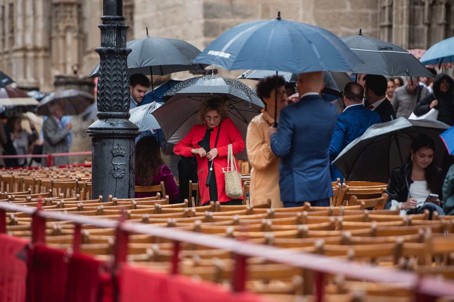 La lluvia impide, el pasado 2024, el Domingo de Ramos de Sevilla.
