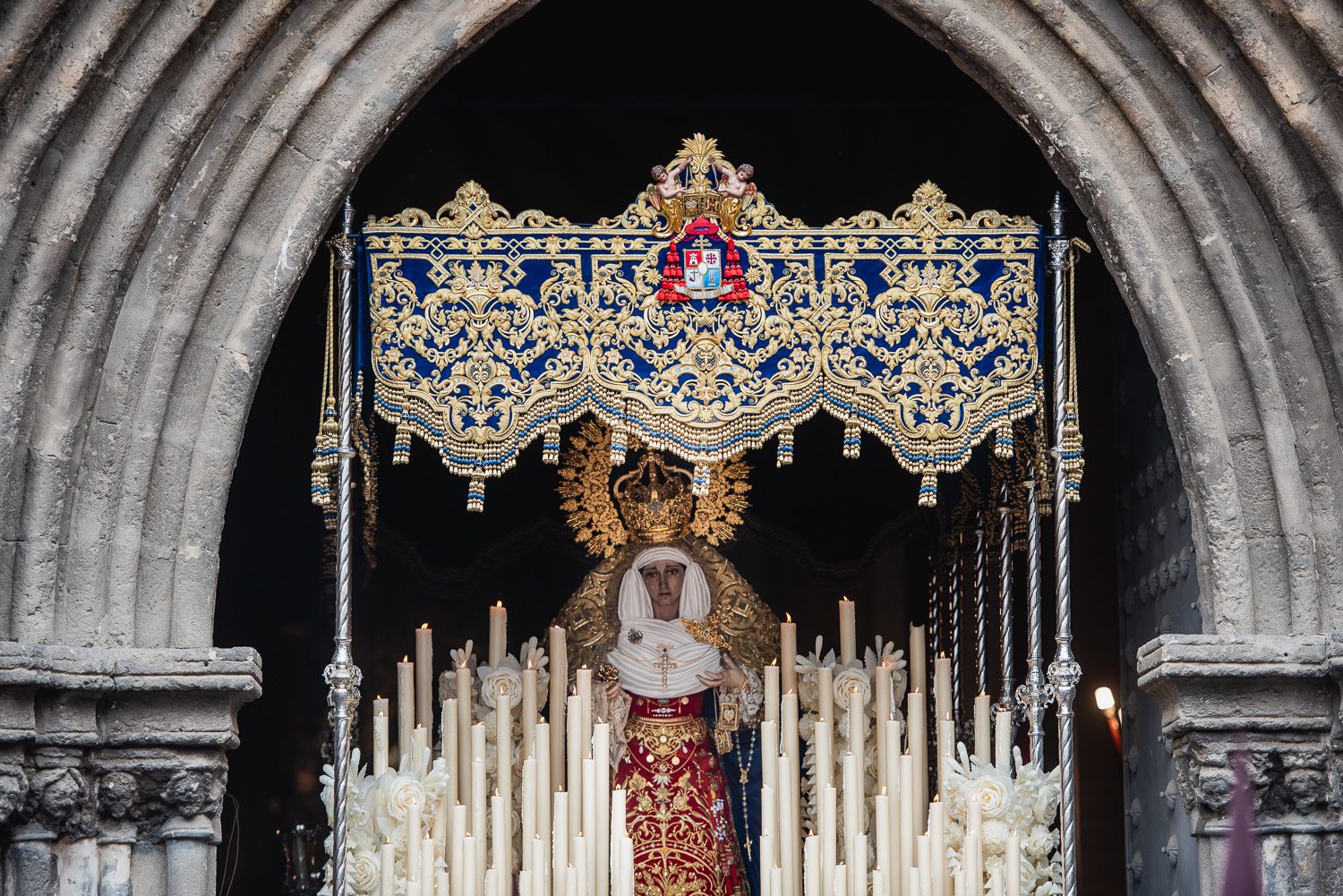 La salida del Carmen, este Miércoles Santo en Sevilla.