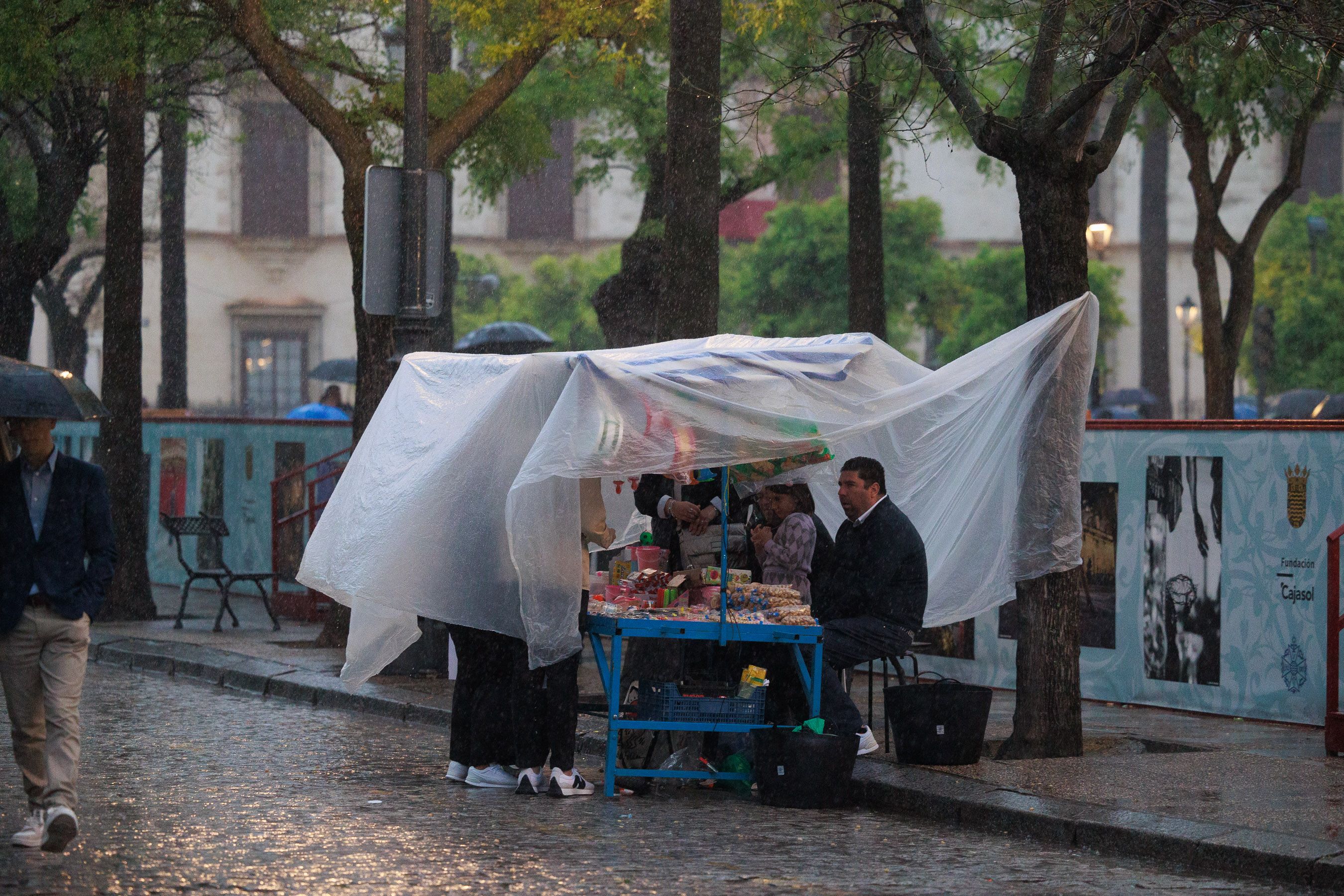 La lluvia, presente durante la última Semana Santa.