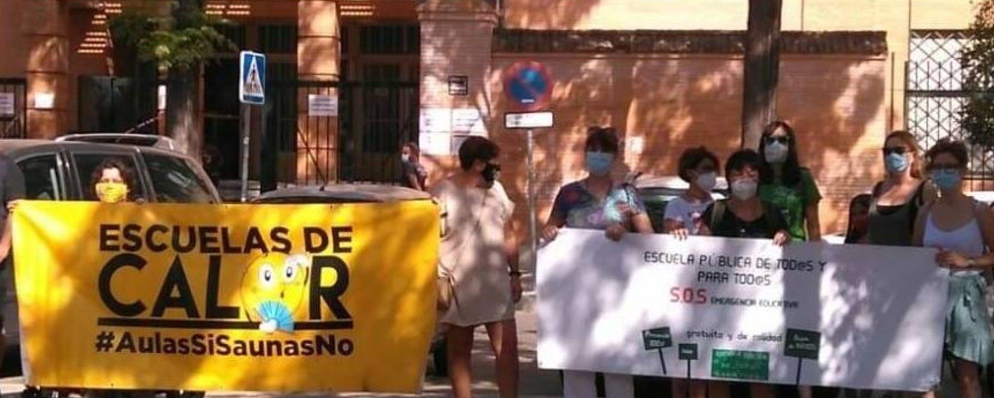 Una manifestación de Escuelas de Calor, en una imagen de archivo.
